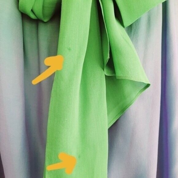 BCBG MaxAzria Silk Ombre Halter Dress Blue Green Sz 0 Flawed - Picture 12 of 15